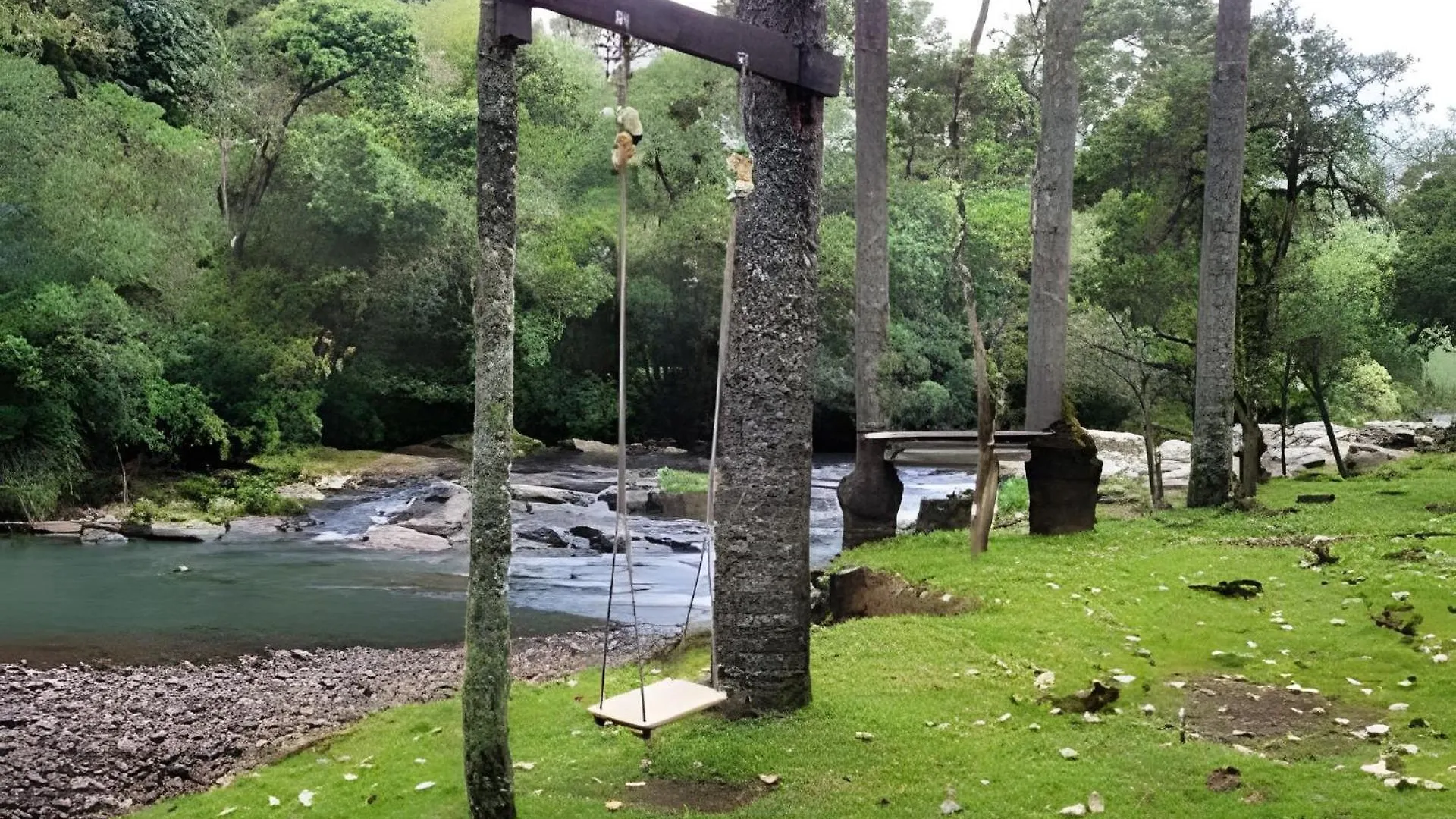 Casa De Campo Com Deck E Vista Para As Montanhas São Joaquim Parque de Campismo