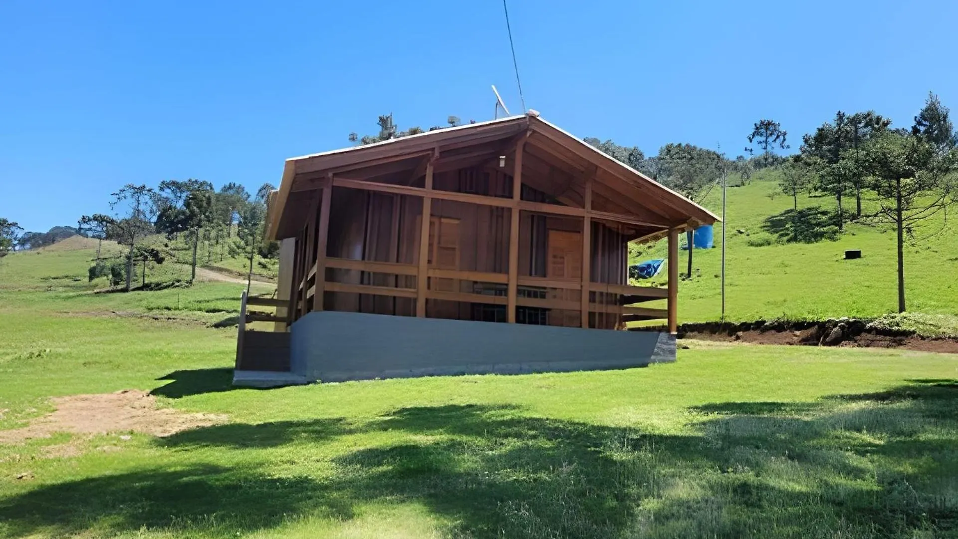Casa De Campo Com Deck E Vista Para As Montanhas São Joaquim Parque de Campismo
